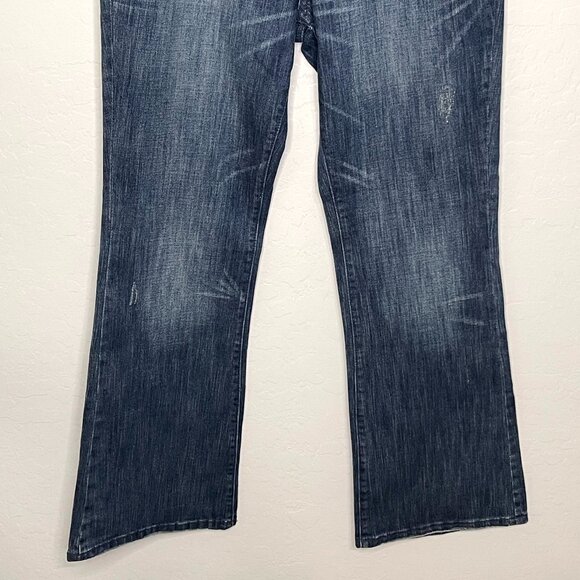 Vintage American Eagle Hipster Bootcut Dark Jeans Size 16 Long #40 - Picture 3 of 9
